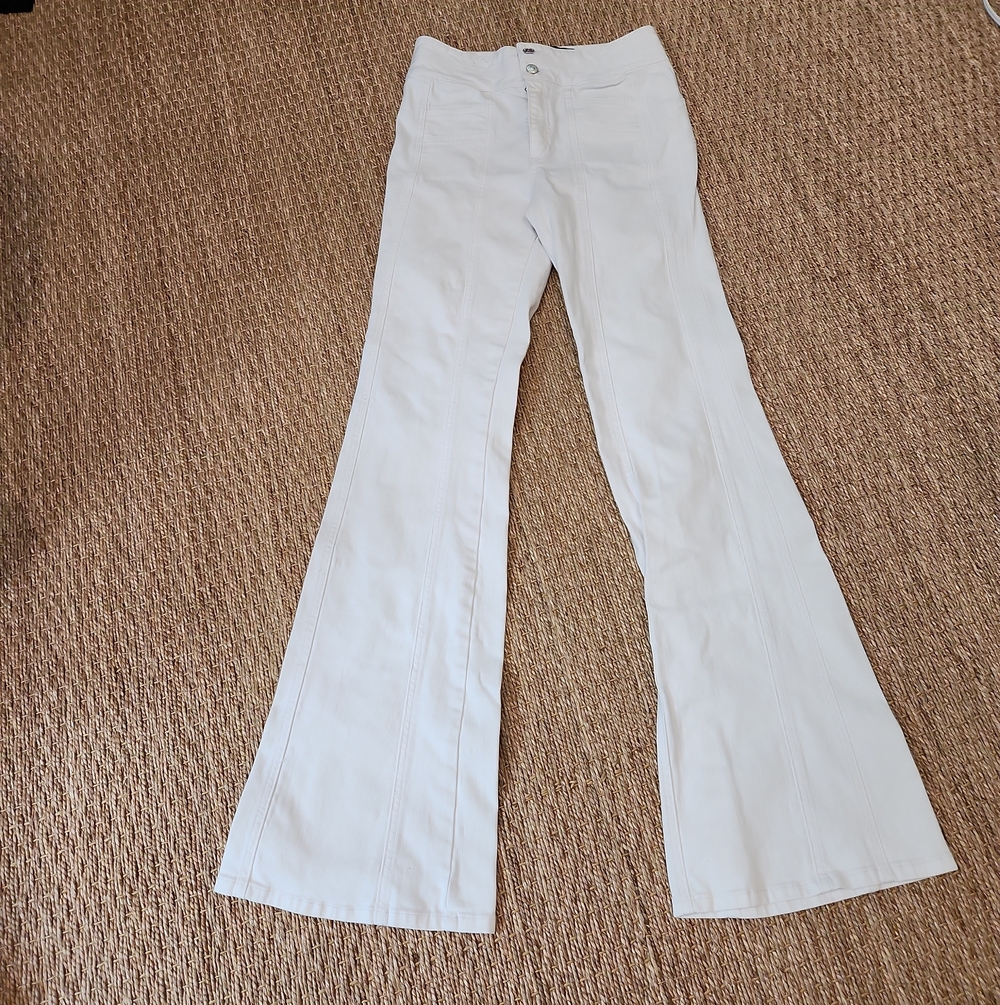 Veronica Beard White Flared High-Waist Pants Size 26